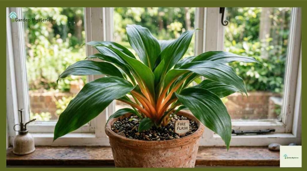 Wide leaf spider plant indoors