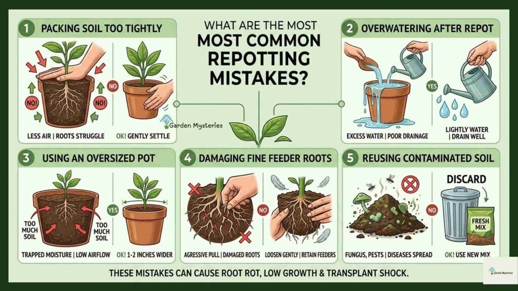 common repotting mistakes