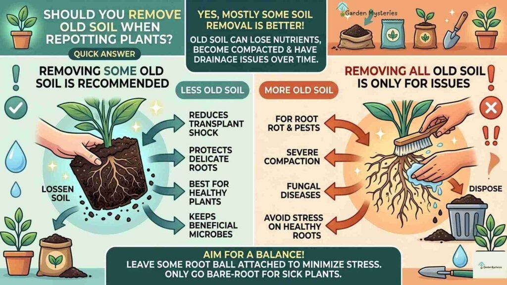 Remove Old Soil When Repotting Plants