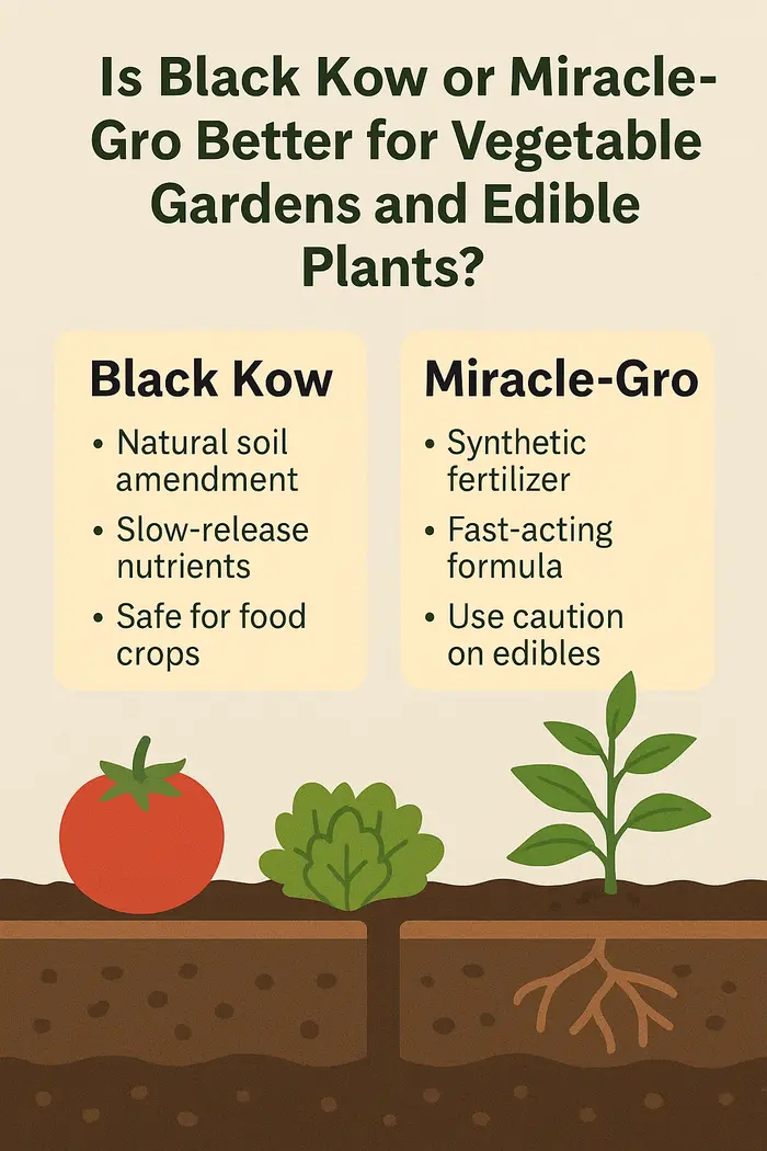 Black Kow or Miracle Grow is safer