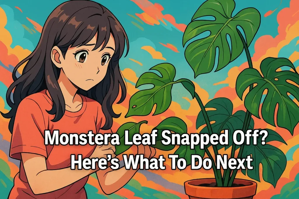 monstera leaf snapped off?