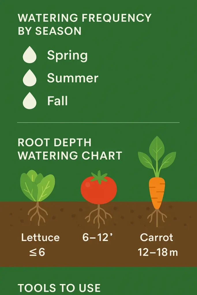 vegetable garden watering schedule