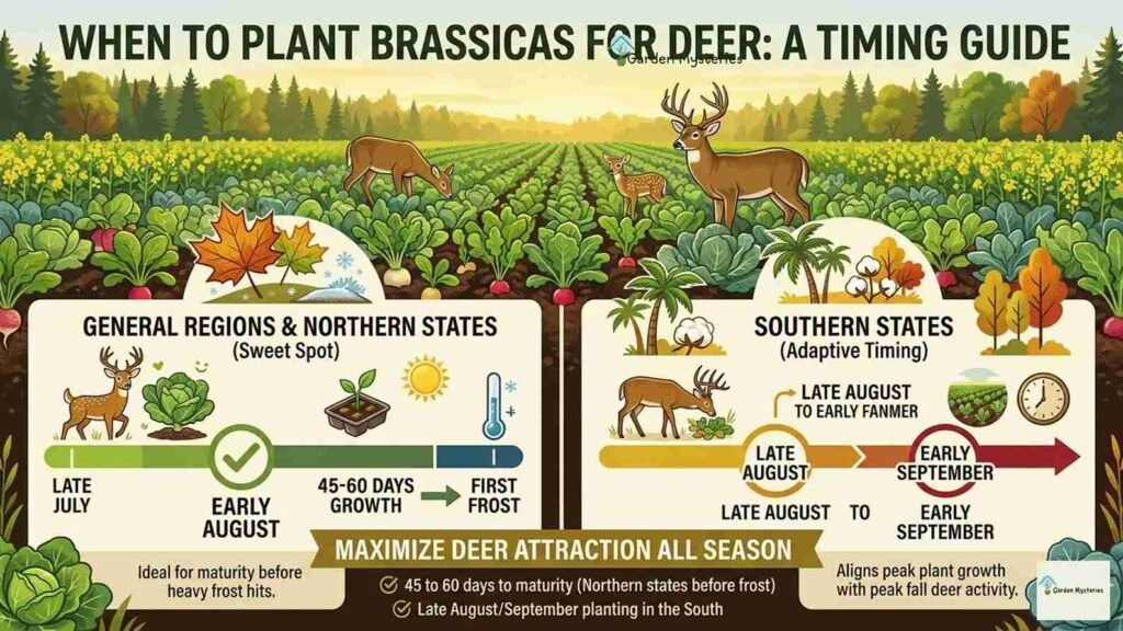 when to plant brassicas for deer food plot