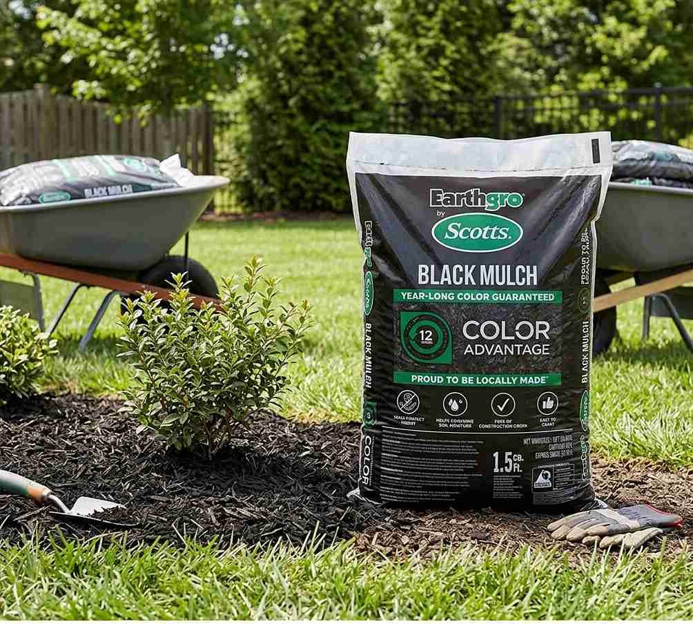 Earthgro black Mulch for soil