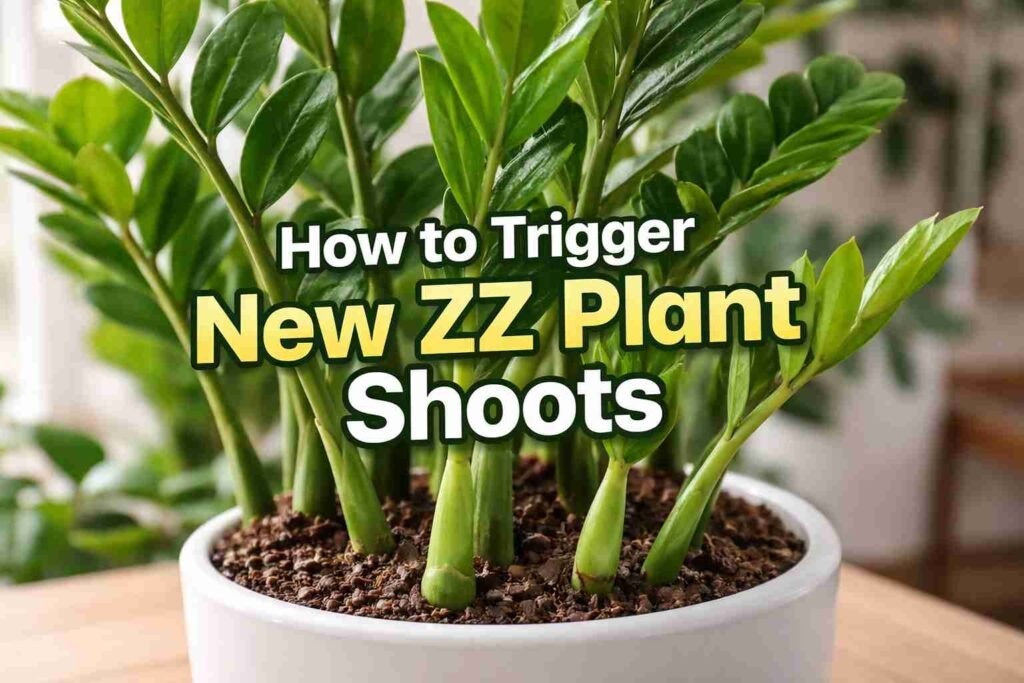 how to trigger new zz plant shoots