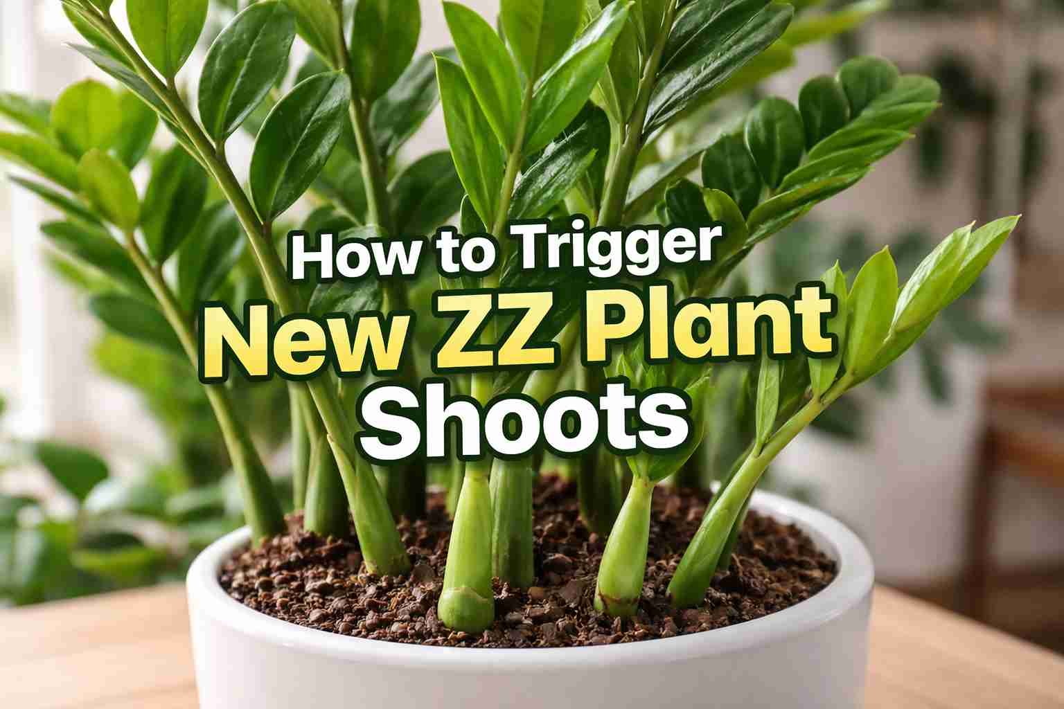how to trigger new zz plant shoots