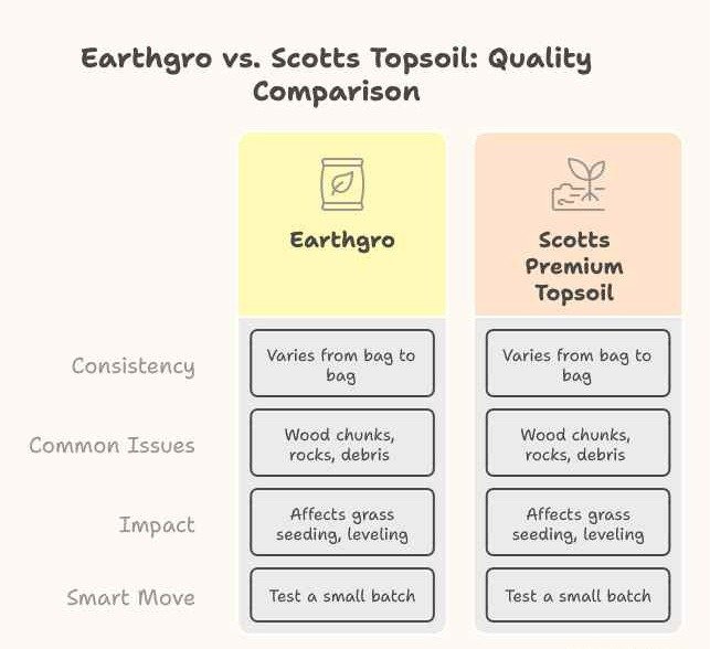 Earthgro Topsoil vs Scotts Premium Topsoil