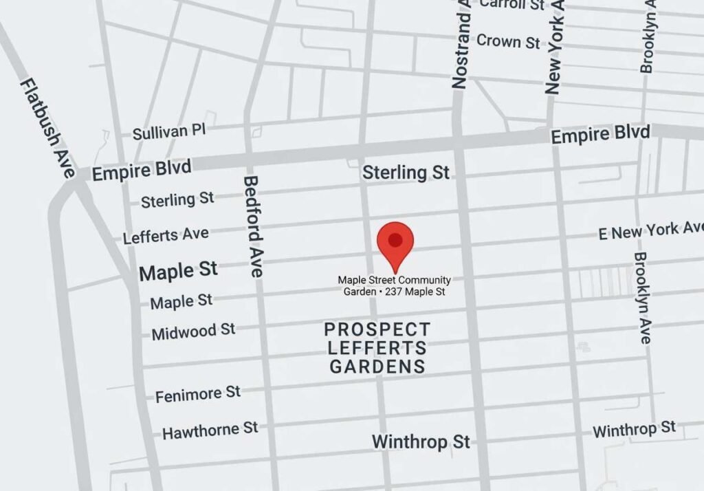Maple Street Community Garden map location