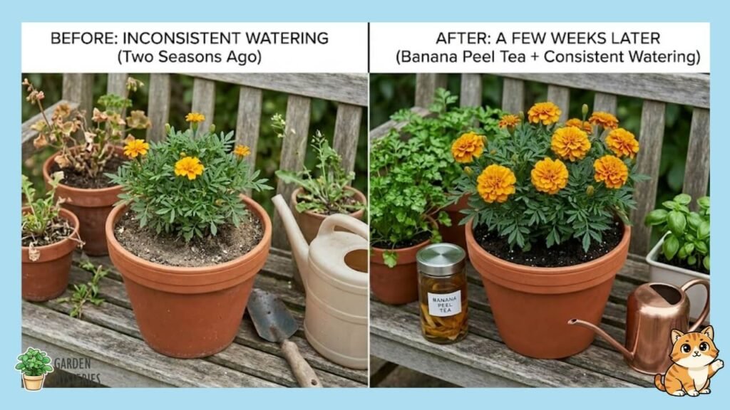 Before and After Using Flower Fertilizer Homemade