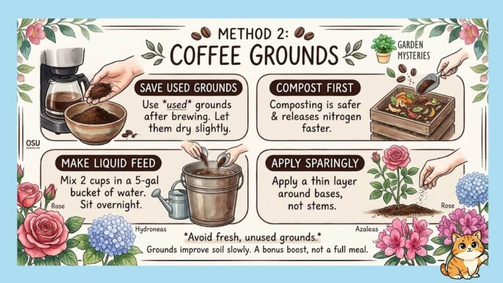 Coffee Grounds for a flower plant
