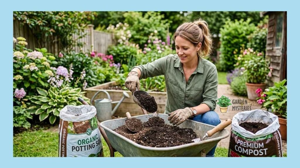 Mix Potting Soil and Compost