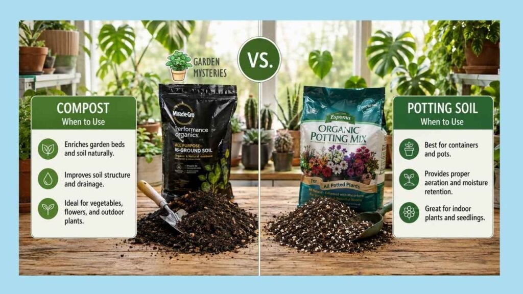 When to Use Compost and When to Use Potting Soil