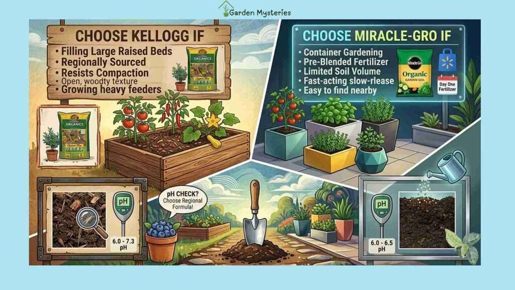 When to Use Kellogg and When to Use Miracle Grow