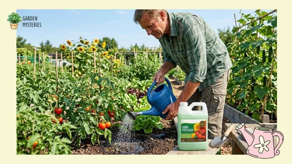 Water Soil before applying liquid fertilizers