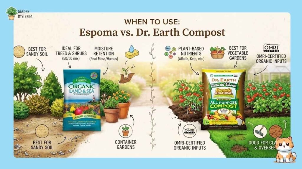 When to Use Dr Earth or Espoma Compost