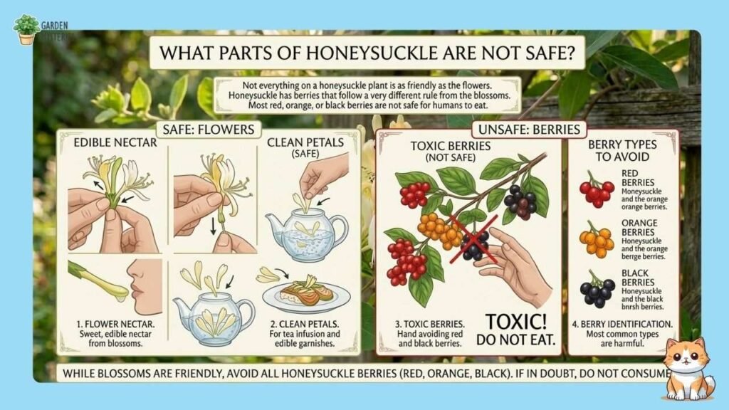 Safe and unsafe Parts of Honeysuckle