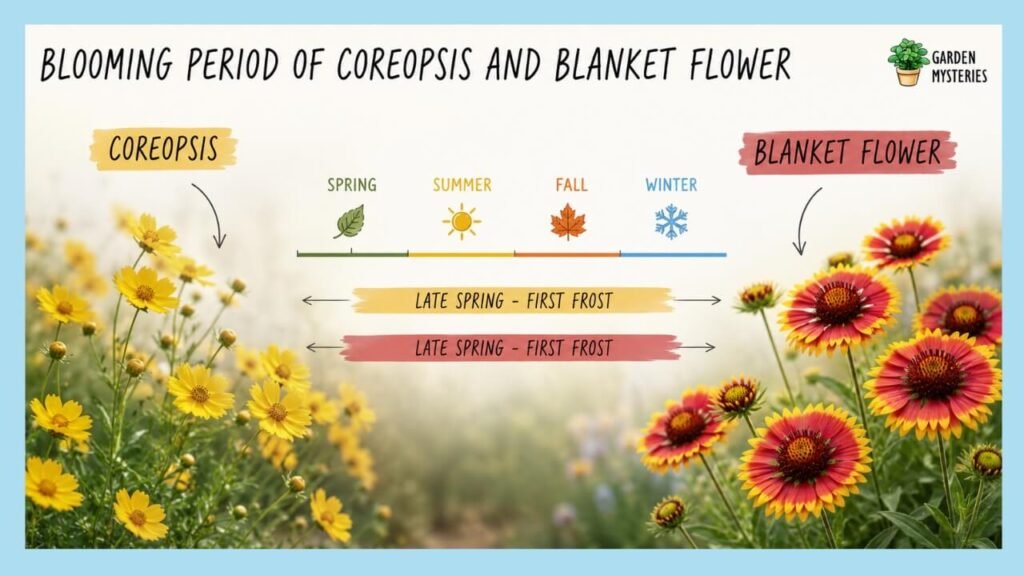 Blooming Period of Coreopsis and blanket flower