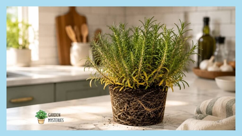 Rosemary on an Overcrowded Pot