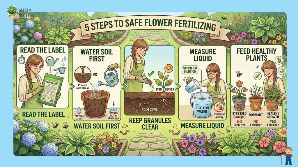 Apply Flower Fertilizer Safely for Healthy Growth